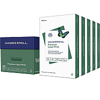 Hammermill Premium Laser Print Paper, 98 Bright, 24 lb Bond Weight, 11 x 17, White, 500/Ream (104620) - 5 Pack