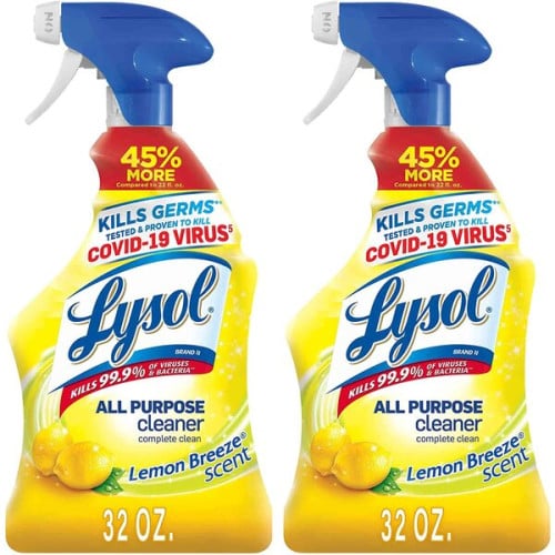 LYSOL Brand ReadytoUse AllPurpose Cleaner, Lemon Breeze, 32 oz Spray Bottle (75352EA) 2