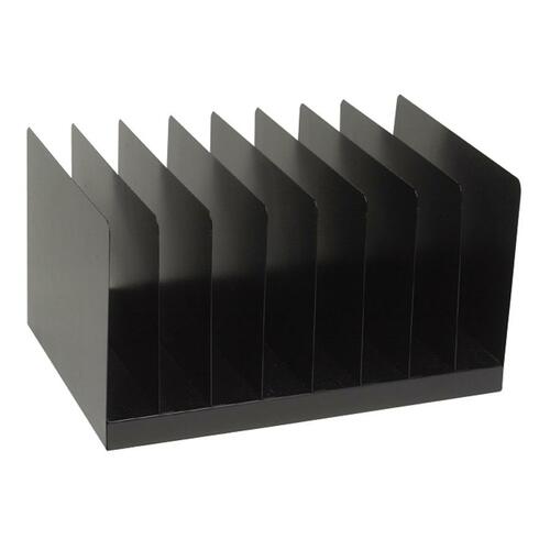 AbilityOne 7520014521558 SKILCRAFT Vertical Desk File, 8 Sections, Letter Size Files, 14.25" x 11" x 8", Black