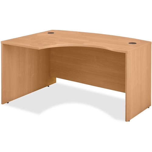 Bush Business Furniture Series C60W x 43D Left Hand L-Bow Desk Shell in Light Oak (WC60333)