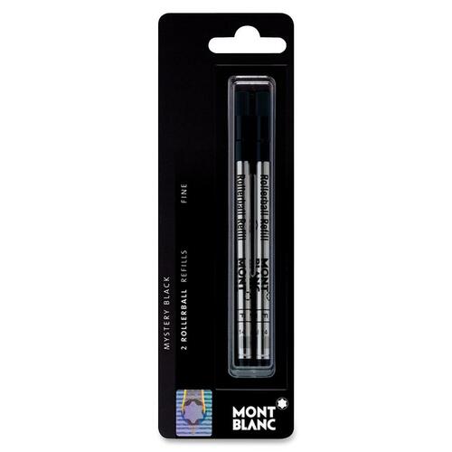 Montblanc Rollerball Pen Refills Fine Point - Black Ink - 2 / Pack (107881)