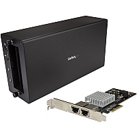 StarTech.com Thunderbolt 3 to 2-port 10GbE NIC Chassis - External PCIe Enclosure Plus Card (BNDTB310GNDP)