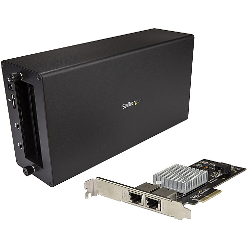 StarTech.com Thunderbolt 3 to 2-port 10GbE NIC Chassis - External PCIe Enclosure Plus Card (BNDTB310GNDP)