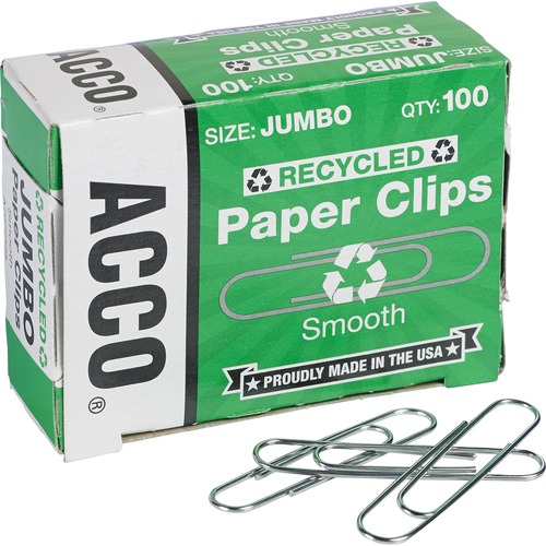 Acco Recycled Paper Clips (72525PK)