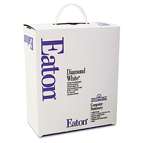 Southworth Continuous Feed Computer Paper, 1-Part, 20 lb Bond Weight, 9.5 x 11, White, 1, 000/Carton (3552010)