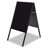 MasterVision Magnetic Wet Erase Board, 25 x 35, 45" Tall, Black Surface, Black Wood Frame 32" Board Height x 21" Board Width - Black Melamine Surface - Black Wood Frame - 1 Each (DKT30505042)