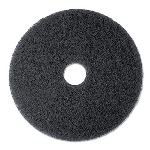 3M Low-Speed High Productivity Floor Pads 7300, 13" Diameter, Black, 5/Carton (08271)