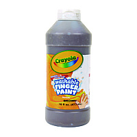 Crayola Washable Fingerpaint, Brown, 16 oz Bottle Brown - 16 oz - Washable - 1 Each (551316007)