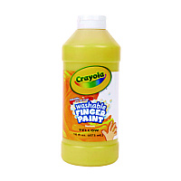 Crayola Washable Fingerpaint, Yellow, 16 oz Bottle 1 Color(s) - Yellow - 16 fl oz - Washable - 1 Each (551316034)