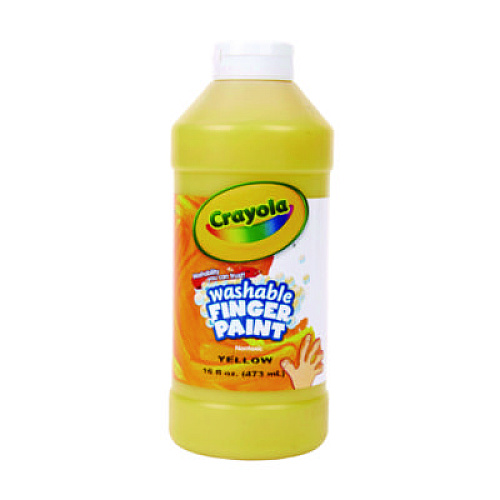 Crayola Washable Fingerpaint, Yellow, 16 oz Bottle 1 Color(s) - Yellow - 16 fl oz - Washable - 1 Each (551316034)