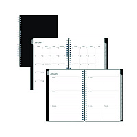 Blue Sky Enterprise Weekly/Monthly Notes Planner, 8.63" x 5.88", Black Cover, 12-Month (Jan to Dec): 2026 (131793)