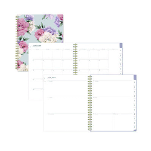 Blue Sky Tula Weekly/Monthly Planner, Floral Artwork, 11" x 8.5", Purple/Pink/White Cover, 12-Month (Jan to Dec): 2026 (143971)