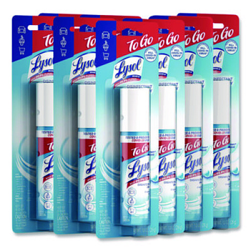 LYSOL Brand Disinfectant Spray To Go, Crisp Linen, 1 oz Aerosol Spray, 12/Carton (79132CT)