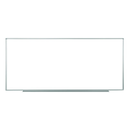 Luxor Wall-Mounted Magnetic Whiteboard, 96" x 40", White Surface, Silver Aluminum Frame (WB9640W)