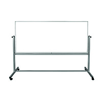 Luxor Mobile Magnetic Whiteboard, 96" x 40", White Surface, Silver Aluminum Frame (MB9640WW)