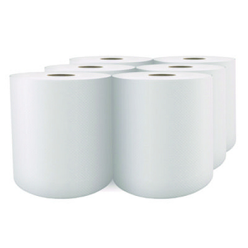 Cascades Select Roll Paper Towels, 1-Ply, 7.88" x 1,000 ft, White, 6/Carton (H101)