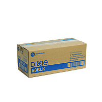 Dixie Slim Unwrapped Plastic Straws, 8