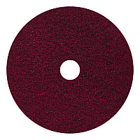 Americo Black Diamond 400 Heavy-Duty Cleaning Pad, 20" Diameter, 400 Grit, Black/Red, 2/Carton (442120)