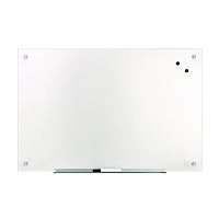 TRU RED Magnetic Tempered Glass Dry Erase Board, 36" x 24", White Surface (TR61195)