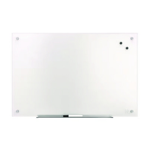 TRU RED Magnetic Tempered Glass Dry Erase Board, 36" x 24", White Surface (TR61195)