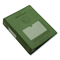 AbilityOne 7510008893494, SKILCRAFT U.S. Army Equipment Log Book, 3 Rings, 1.5" Capacity, 6.35 x 9.5, Green