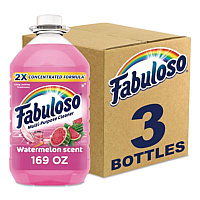 Fabuloso Multi-Use Cleaner, Watermelon Scent, 128 oz Bottle, 3/Carton (61051624)