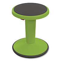 MooreCo Hierarchy Grow Stool, Tall, Backless, Supports Up to 250 lbs, 17" to 24" Seat Height, Green Seat, Green Base (50970GREEN)