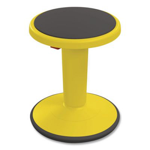 MooreCo Hierarchy Grow Stool, Tall, Backless, Supports Up to 250 lbs, 17" to 24" Seat Height, Yellow Seat, Yellow Base (50970YELLOW)
