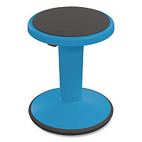 MooreCo Hierarchy Grow Stool, Tall, Backless, Supports Up to 250 lbs, 17" to 24" Seat Height, Blue Seat, Blue Base (50970BLUE)