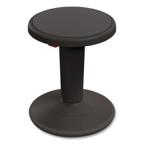 MooreCo Hierarchy Grow Stool, Tall, Backless, Supports Up to 250 lbs, 17" to 24" Seat Height, Black Seat, Black Base (50970BLACK)