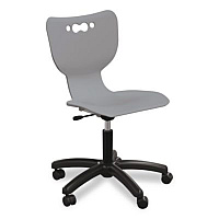 MooreCo Hierarchy Five-Star Chair, Supports Up to 250 lbs, 21.68" Seat Height, Gray Seat, Gray Back, Black Base (53511GREY)