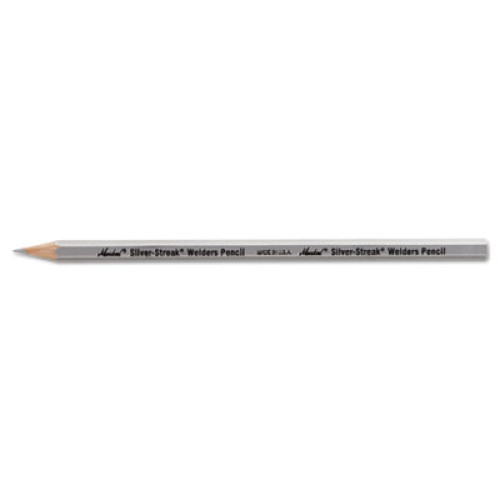 Markal Silver-Streak Welder's Pencil, Silver Lead/Barrel, Dozen (96101)