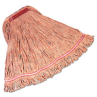 Super Stitch Blend Mop, Large, Red, Cotton/Synthetic Blend, 6 Carton