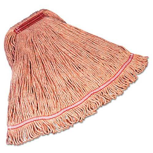 Super Stitch Blend Mop, Large, Red, Cotton/Synthetic Blend, 6 Carton