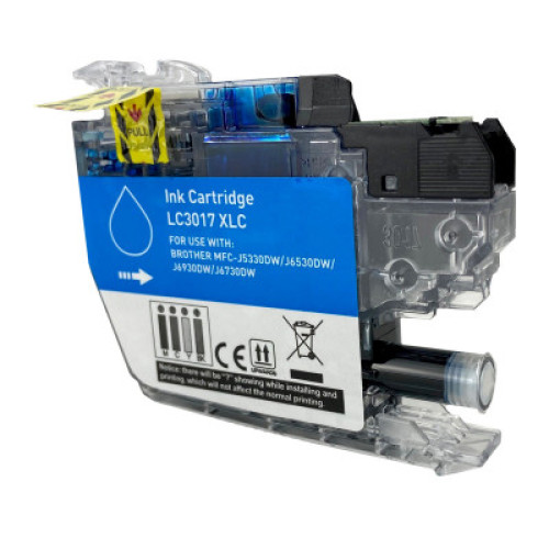 Elite LC3017C Innobella High-Yield Ink, 550 Page-Yield, Cyan