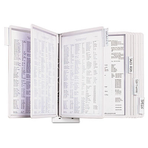 Durable Sherpa Wall-Mount Reference System, 10 Panels 10 Panels - Support Letter 8.50" x 11" Media - Expandable, Removable Sleeve - 1 Each (554110)