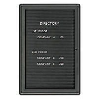 Enclosed Magnetic Directory, One Door, 24 x 36, Graphite Aluminum Frame