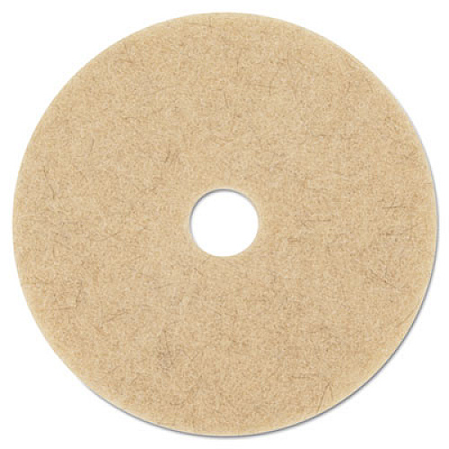 3M Ultra High-Speed Natural Blend Floor Burnishing Pads 3500, 27" Diameter, Tan, 5/Carton Round27" Diameter x 1" Thickness - Floor, Burnishing - Hard, Linoleum, Sheet Vinyl, Vinyl Composition Tile (VCT), Marble, Terrazzo, Concrete Floor - 1500 rpm (20317)