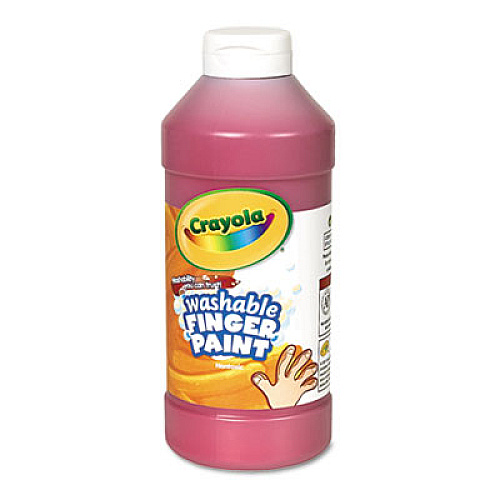 Crayola Washable Fingerpaint, Red, 16 oz Bottle 1 Color(s) - Red - 16 fl oz - Washable - 1 Each (551316038)