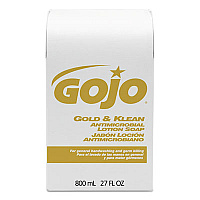 GOJO Gold and Klean Lotion Soap Bag-in-Box Dispenser Refill, Floral Balsam, 800 mL (912712EA)
