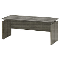 Medina Series Laminate Credenza, 72w x 20d x 29.5h, Gray Steel