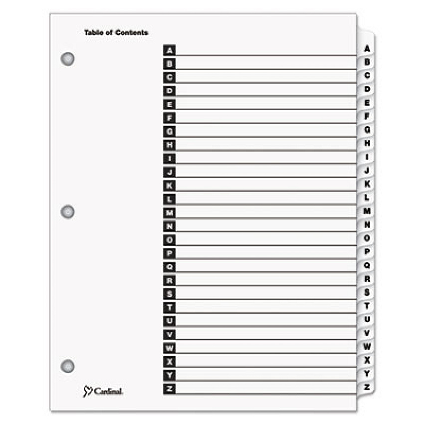 Avery 5-Tab Binder Dividers 1 Set Insertable Clear Big Tabs Letter Customizable