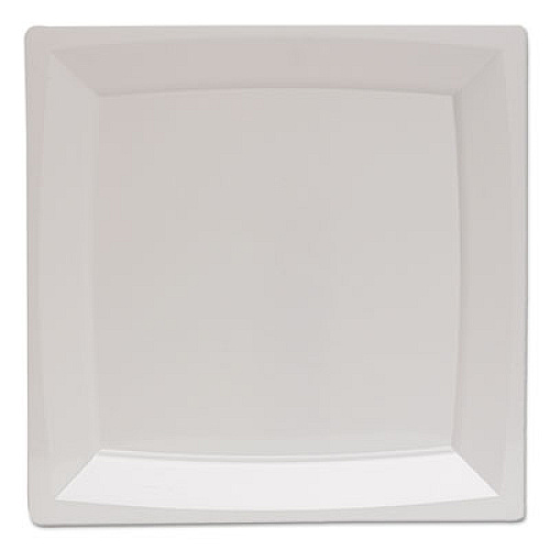 WNA Milan Plastic Dinnerware, Plate, 6.75 x 6.75, White, 12/Bag, 14 Bags/Carton (MS75W)