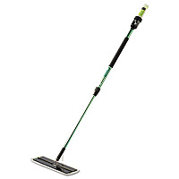 Easy Scrub Flat Mop Tool, 16 x 5 Head, 38" to 59.5" Green Aluminum Handle