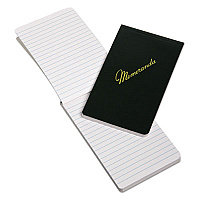 AbilityOne 7530002439366 SKILCRAFT Pocket-Sized Memorandum Pad, Narrow Rule, Green Cover, 144 White 3.38 x 5.5 Sheets, Dozen