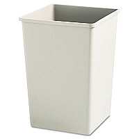 Rubbermaid Commercial 35-Gal. Rigid Waste Liner, 35 gal, Plastic, Beige 35 gal Capacity - Square - Durable, Crack Resistant, Rugged, Compact - Plastic - Beige - 1 Each (395800BG)