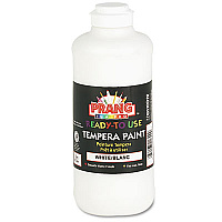 Prang Ready-to-Use Tempera Paint, White, 16 oz Dispenser-Cap Bottle 1 Color(s) - White - 16 oz - 1 Each (21609)