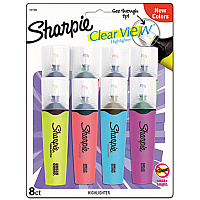 Sharpie Clearview Tank-Style Highlighter, Assorted Ink Colors, Chisel Tip, Assorted Barrel Colors, 8/Set (1971843)