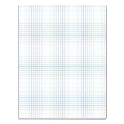 TOPS Cross Section Pads, Cross-Section Quadrille Rule (5 sq/in, 1 sq/in), 50 White 8.5 x 11 Sheets 50 Sheets - Glue - Both Side Ruling Surface - Quad Ruled Front Ruling - 20 lb Basis Weight - Letter - 8 1/2" x 11" Sheet Size - White Paper - Dual S (35051)