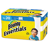 Bounty&reg; Essentials Kitchen Paper Towels, 2-Ply, 104 Sheets, 12 Rolls (74647)